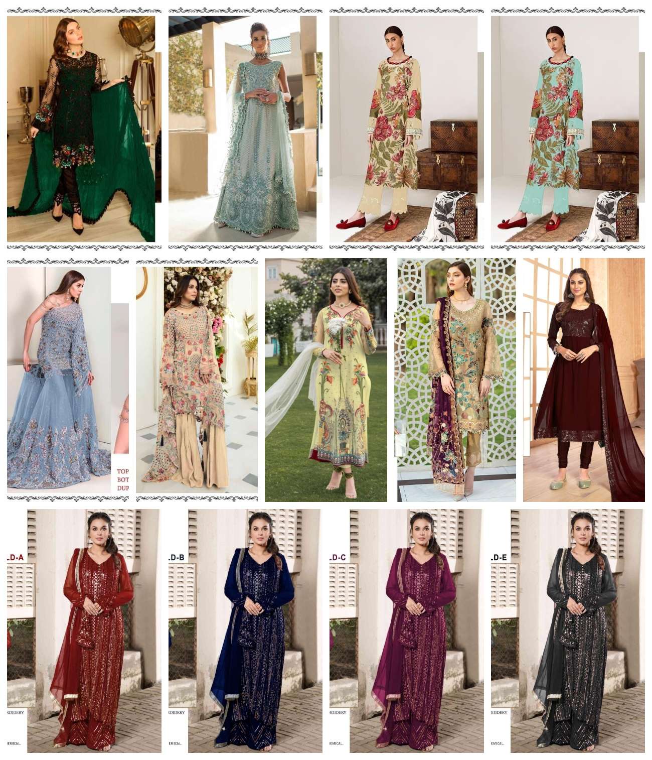 RAMSHA SALE COLLECTION BY RAMSHA DESIGNER EMBROIDERY PAKISTANI DRESSES