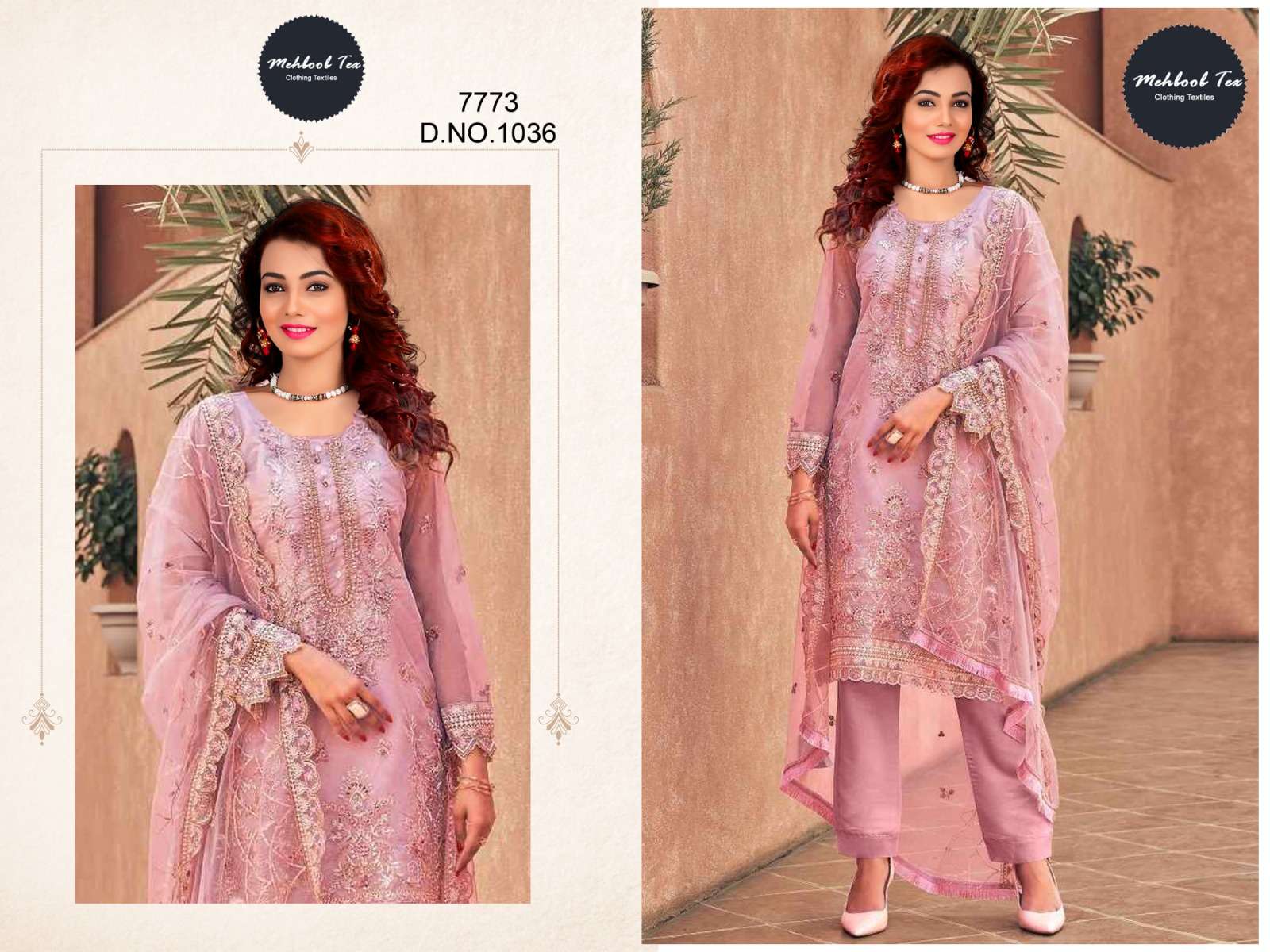 RAZZO VOL-2 BY MEHBOOB TEX ORGANZA HEAVY EMBROIDERY PAKISTANI DRESS