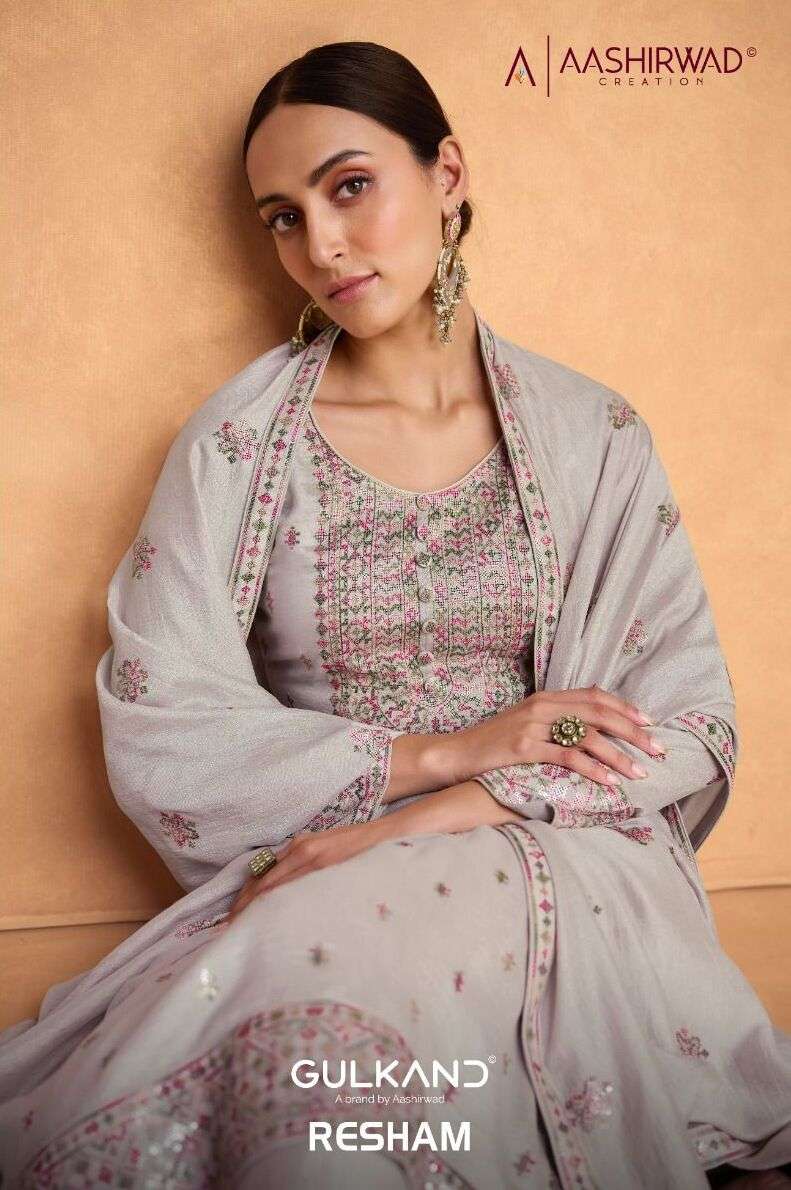 RESHAM BY AASHIRWAD CREATION 9500 TO 9503 SERIES SILK DRESSES