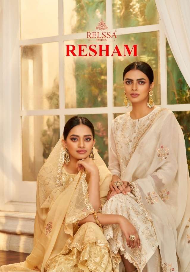 RESHAM BY RELSSA 11001 TO 11006 SERIES SILK EMBROIDERY DRESSES