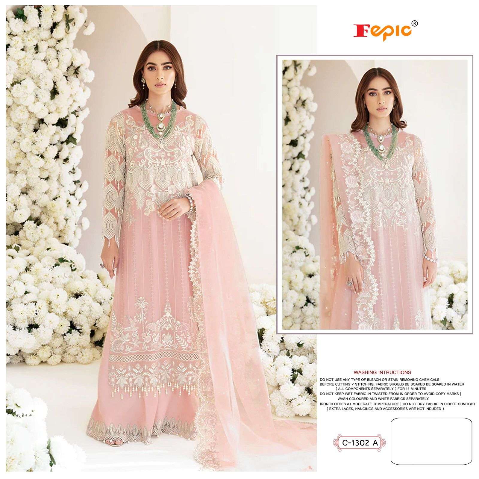 ROSEMEEN C-1302 COLOURS BY FEPIC 1302-A TO 1302-D SERIES GEORGETTE PAKISTANI DRESSES