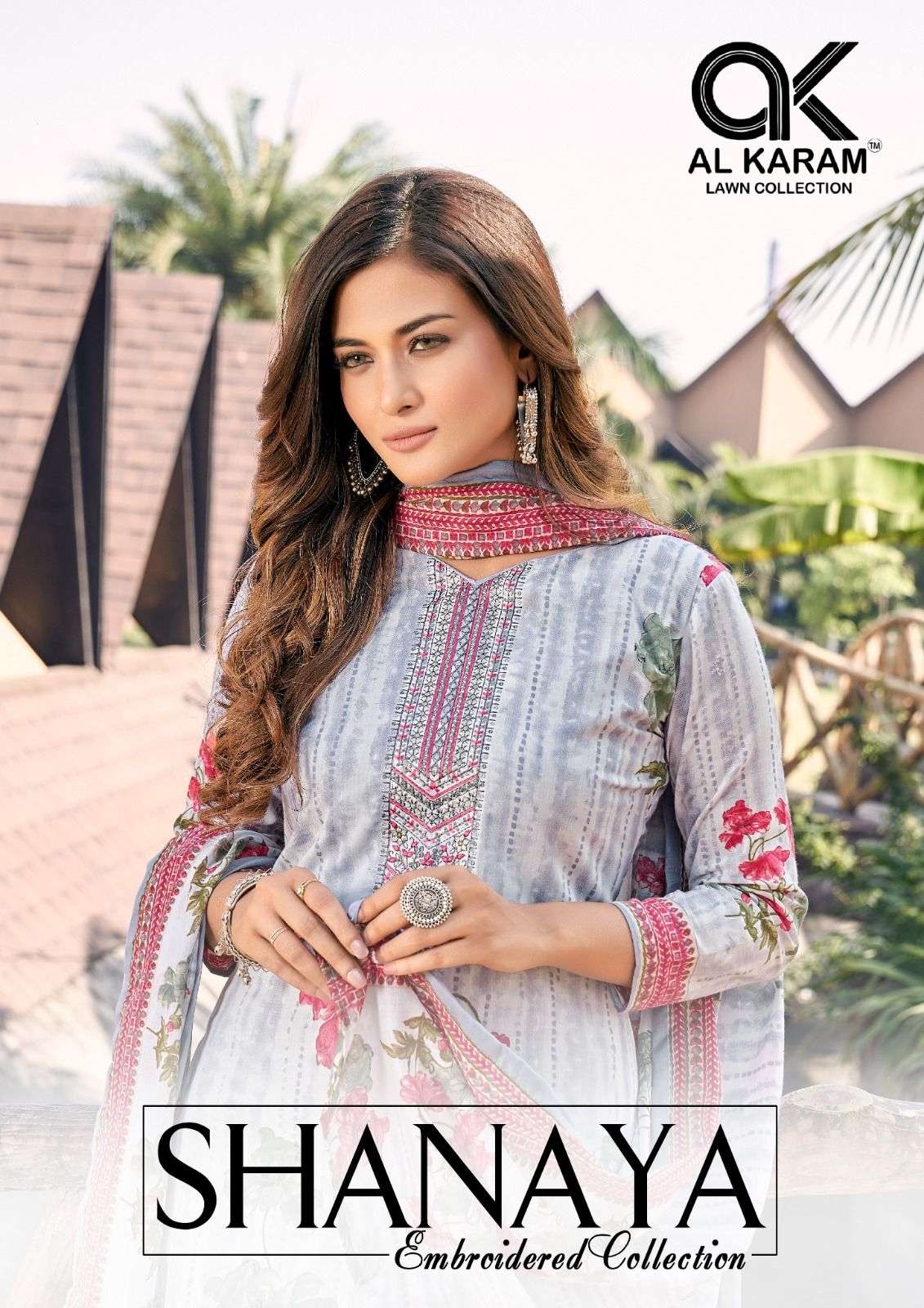 SHANAYA SELF EMBROIDERED BY AL KARAM 1001 TO 1008 COTTON PRINT DRESSES