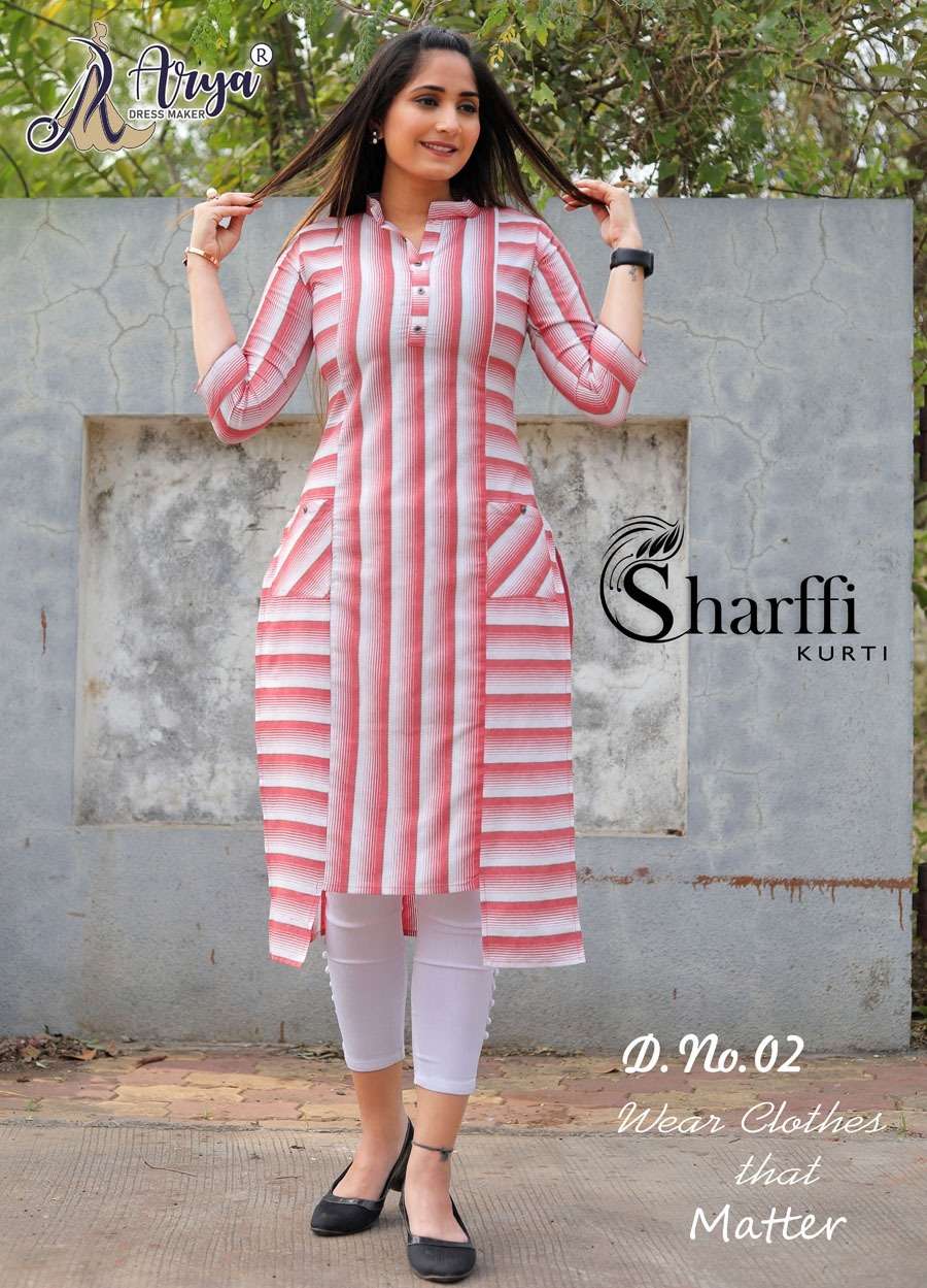 SHARFFI BY ARYA DRESS MAKER 01 TO 04 SERIES DESIGNER COTTON KURTIS