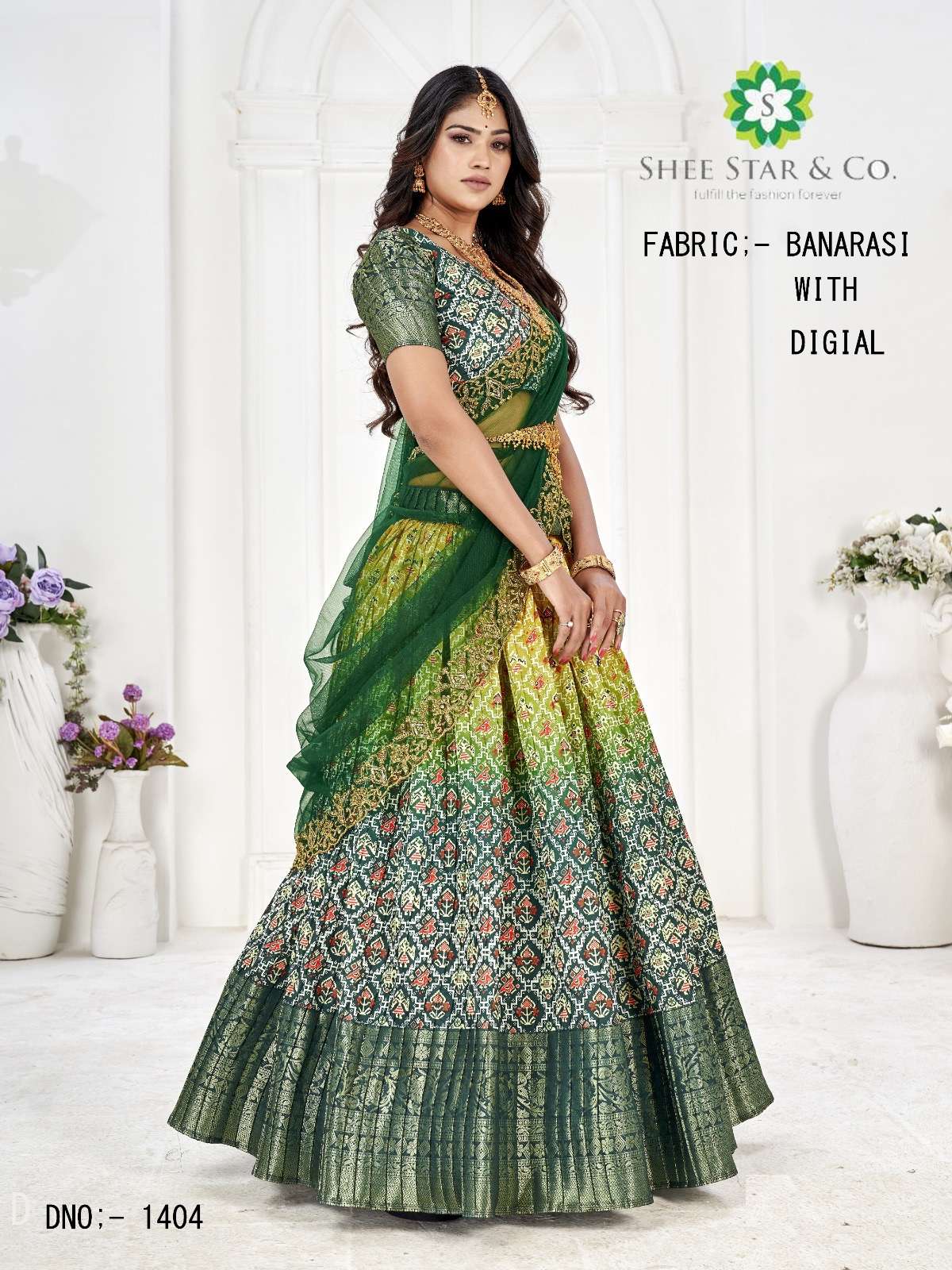 SHEE STAR 1401 & 1404 & 1405 BY SHEE STAR & CO. DESIGNER BANARASI LEHENGAS