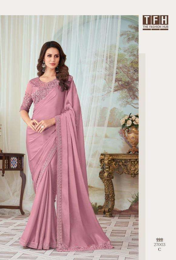  SILVER SCREEN 27003 COLOURS BY TFH  DESIGNER SILK WORK SAREES