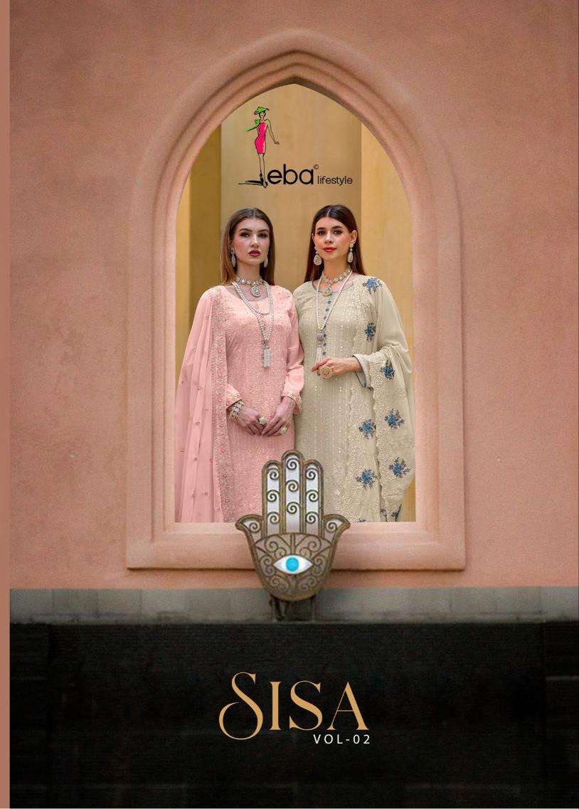 SISA VOL-2 BY EBA LIFESTYLE 1535 TO 1538 SERIES CHINON GEORGETTE WORK DRESSES