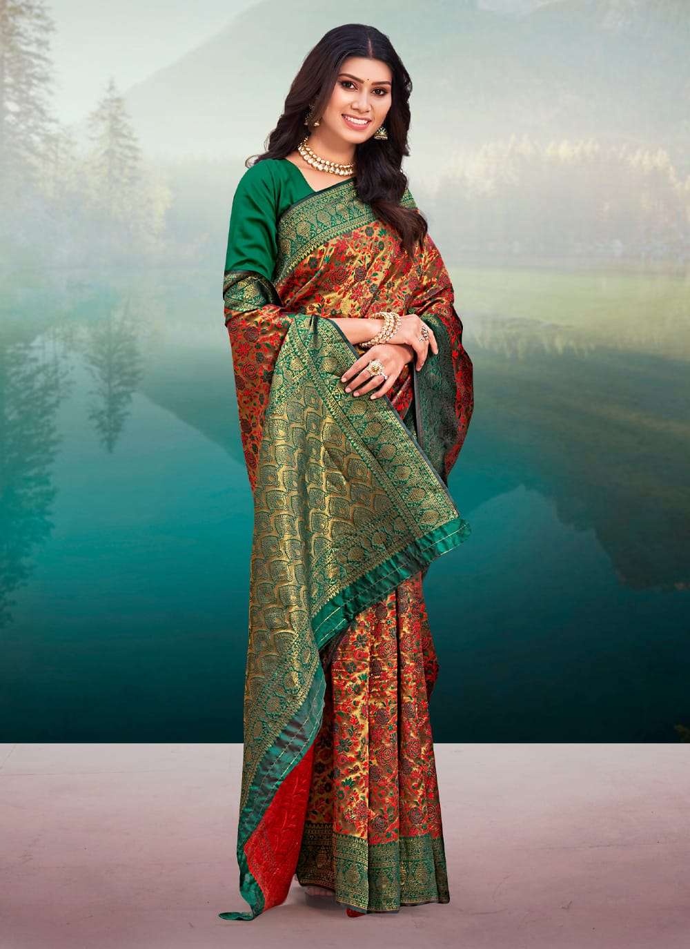 SONPARI SILK BY SANGAM PRINTS 3509 TO 3514 SERIES BANARASI SILK SAREES