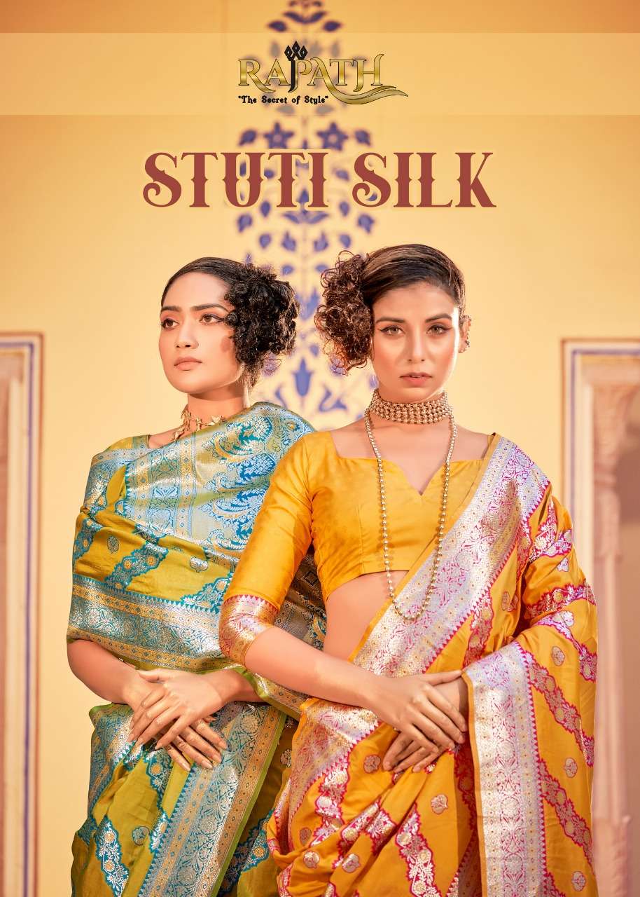 STUTI SILK BY RAJPATH 115001 TO 115006 SERIES PURE BANARASI SILK SAREES