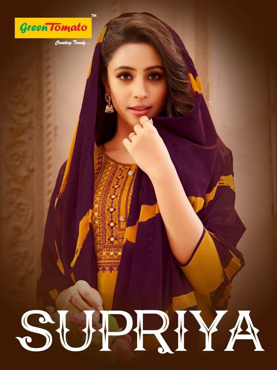 SUPRIYA BY GREEN TOMATO 1001 TO 1008 SERIES RAYON EMBROIDERY STITCHED DRESSES