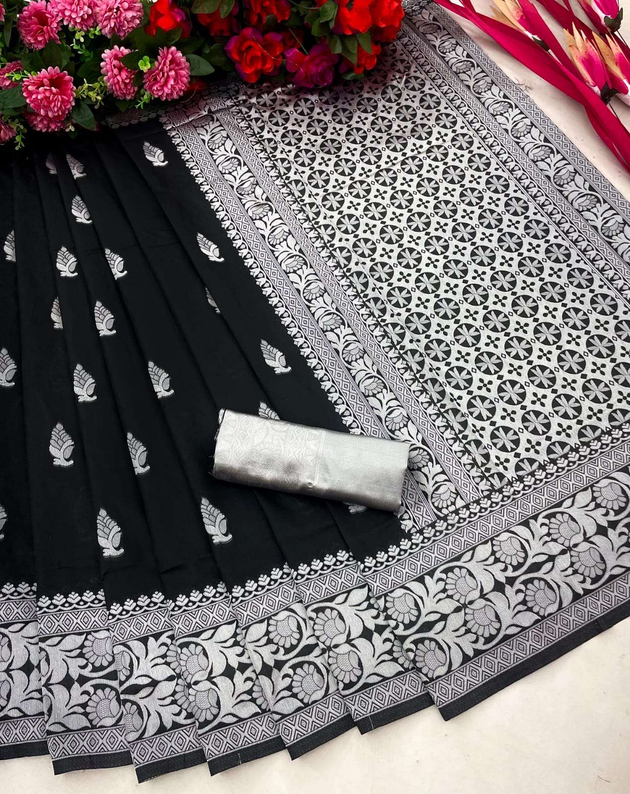 TILAK BLACK BY ASLIWHOLESALE DESIGNER SILK SAREES