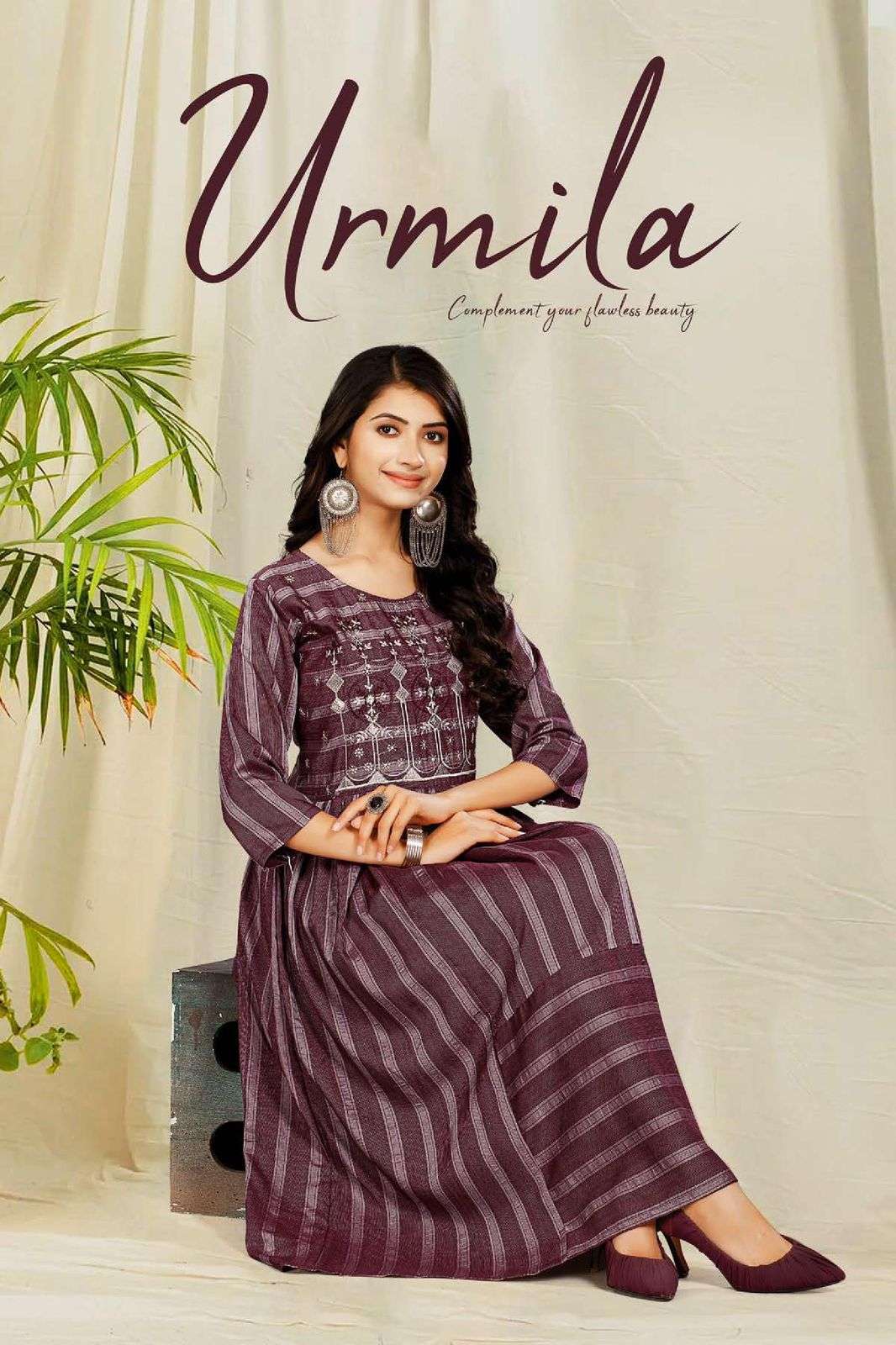 URMILA BY ASLIWHOLESALE 8336-A TO 833-F SERIES FANCY EMBROIDERY KURTIS