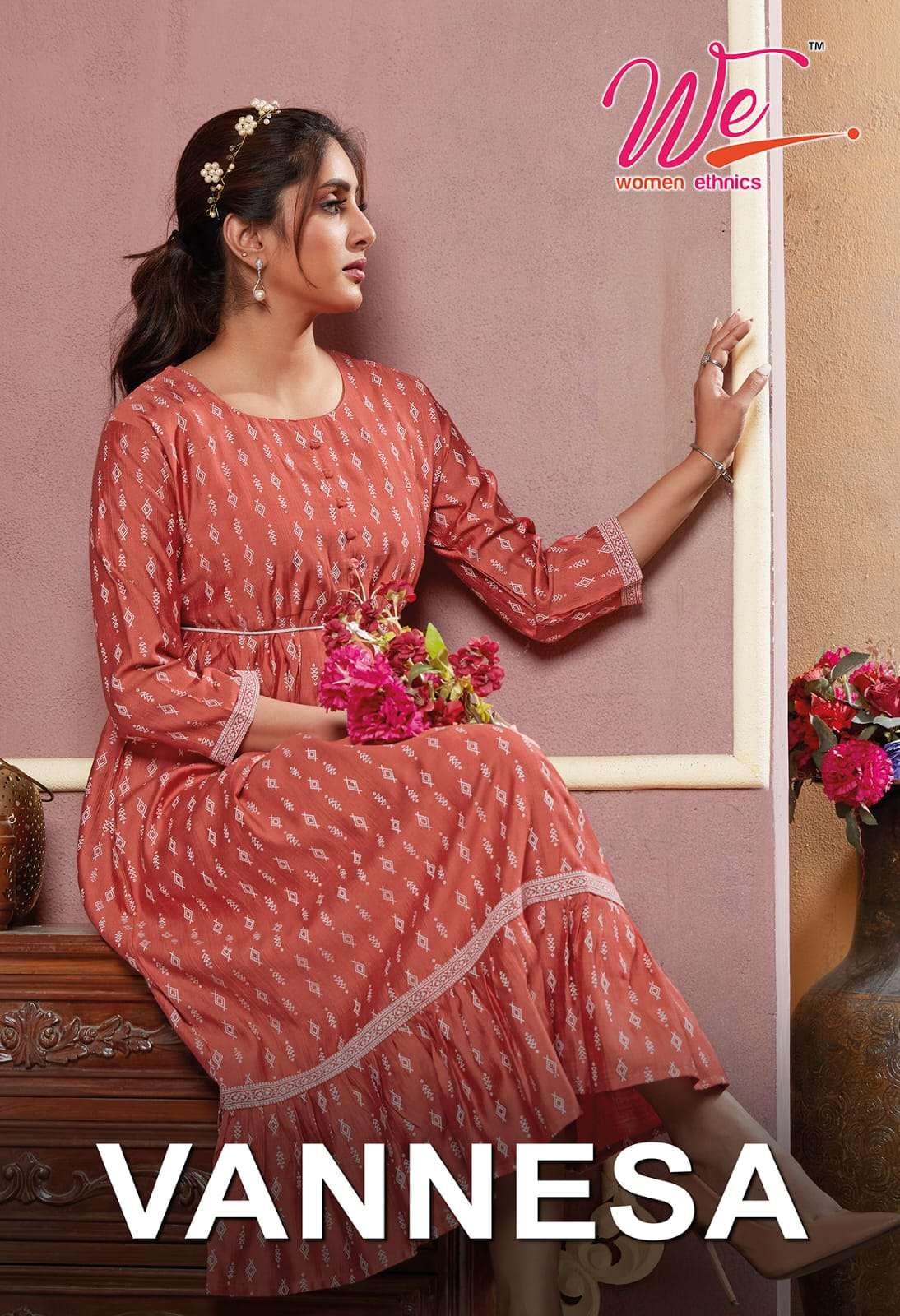 VANNESA BY WE 601 TO 606 SERIES RAYON VISCOSE WORK KURTIS