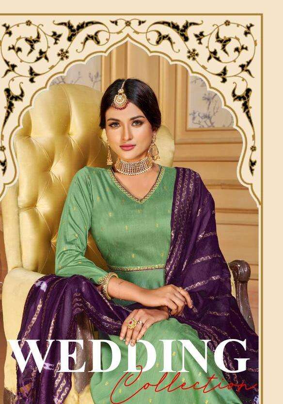 WEDDING COLLECTION  BY POONAM DESIGNER 1001 TO 1006 SERIES COTTON WORK GOWNS