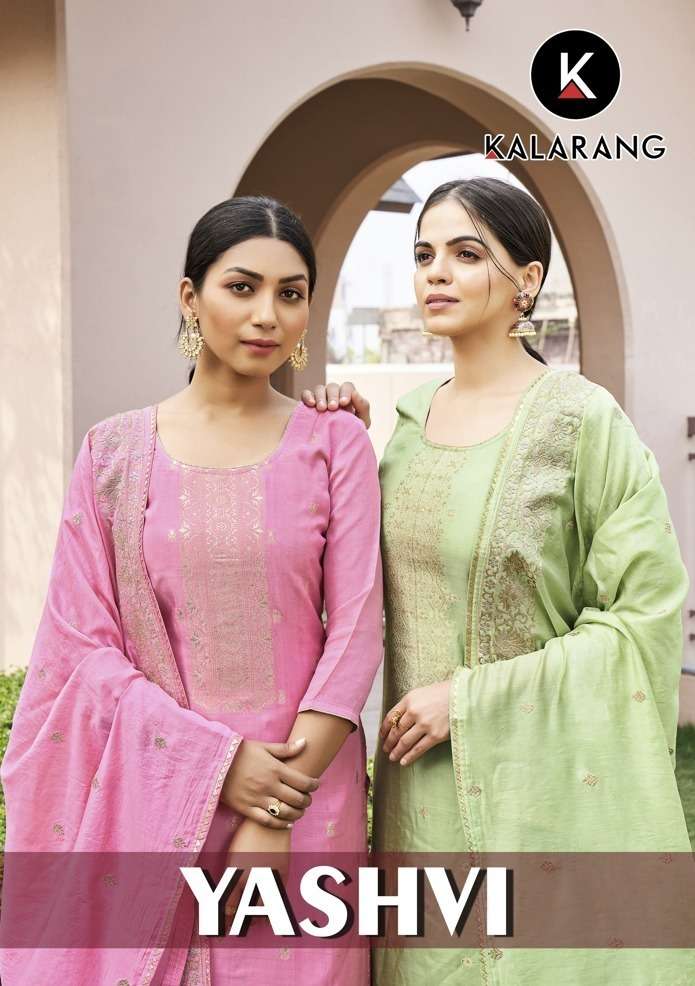 YASHVI BY KALARANG 10161 TO 10166 SERIES MUSLIN DOLA JACQUARD DRESSES