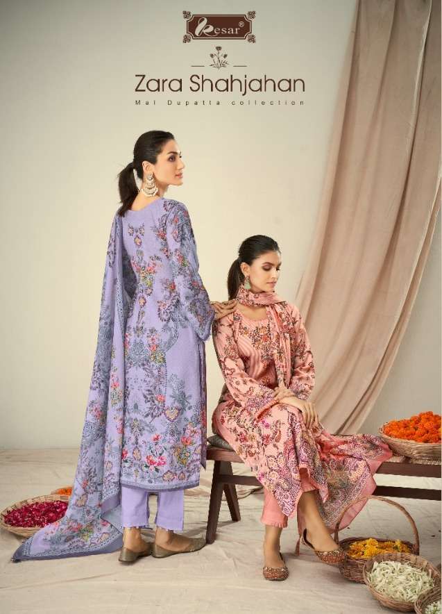 ZARA SHAHJAHAN BY KESAR 133-001 TO 133-001 SERIES COTTON EMBROIDERY WORK DRESSES