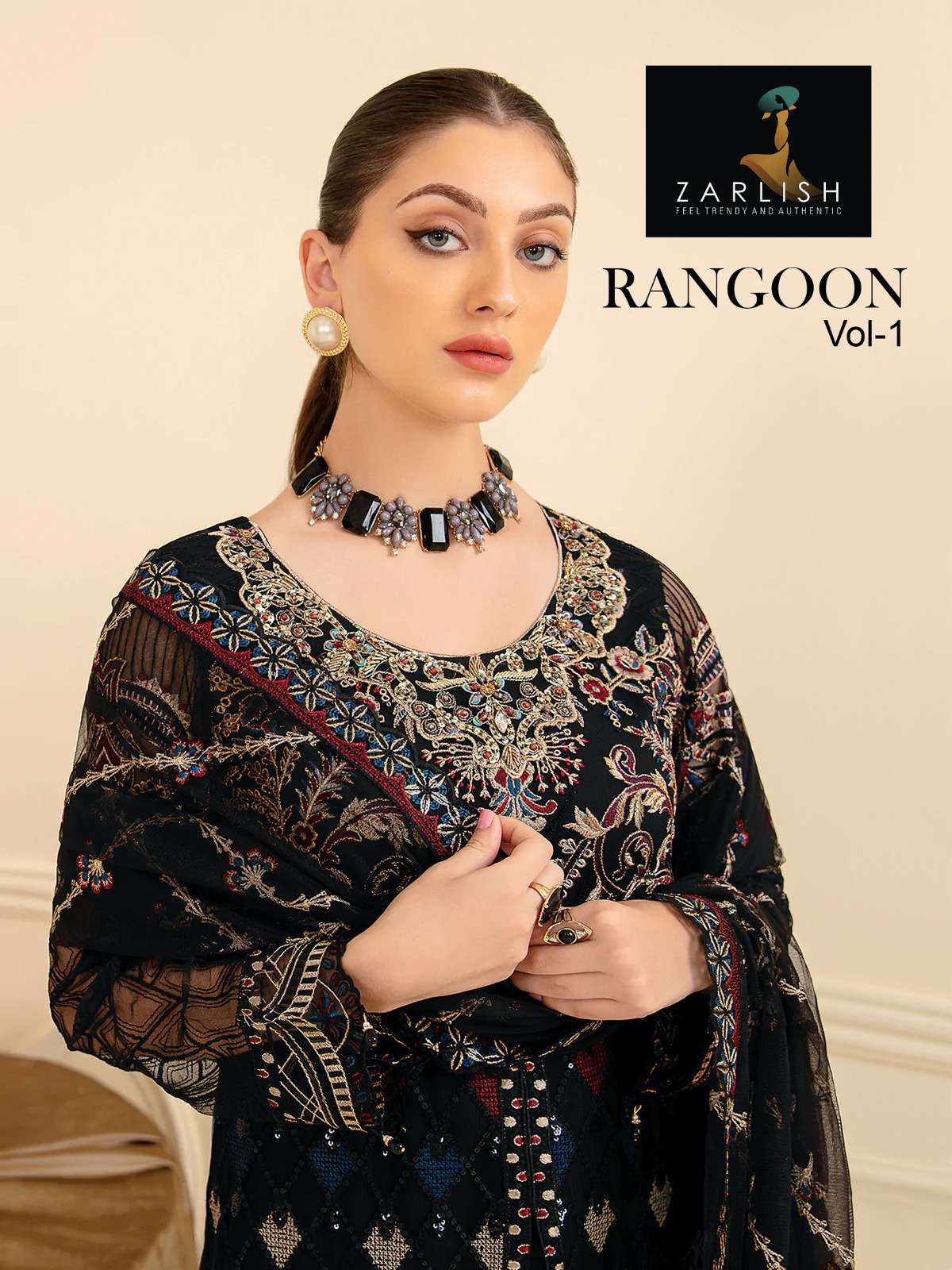 ZARLISH RANGOOL VOL-1 BY ASLIWHOLESALE 1101 TO 1103 SERIES GEORGETTE DRESSES