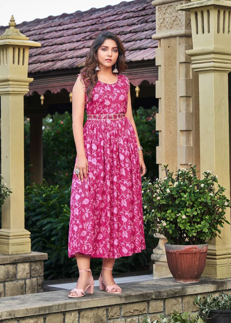 1882 COLOURS BY PSYNA MUSLIN STITCHED KURTIS