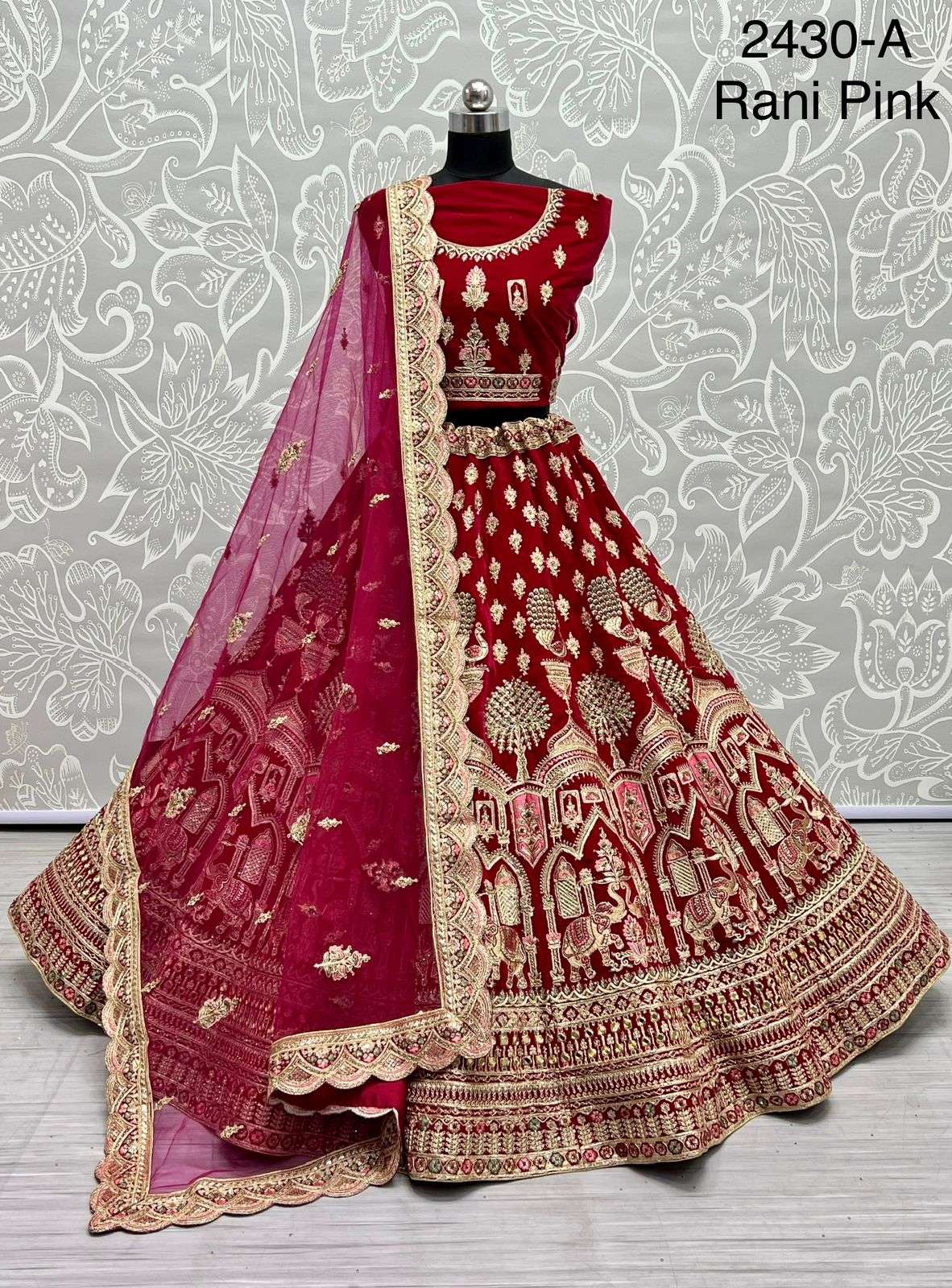 A-2430 COLOURS BY ASLIWHOLESALE BRIDAL HEAVY LEHENGAS