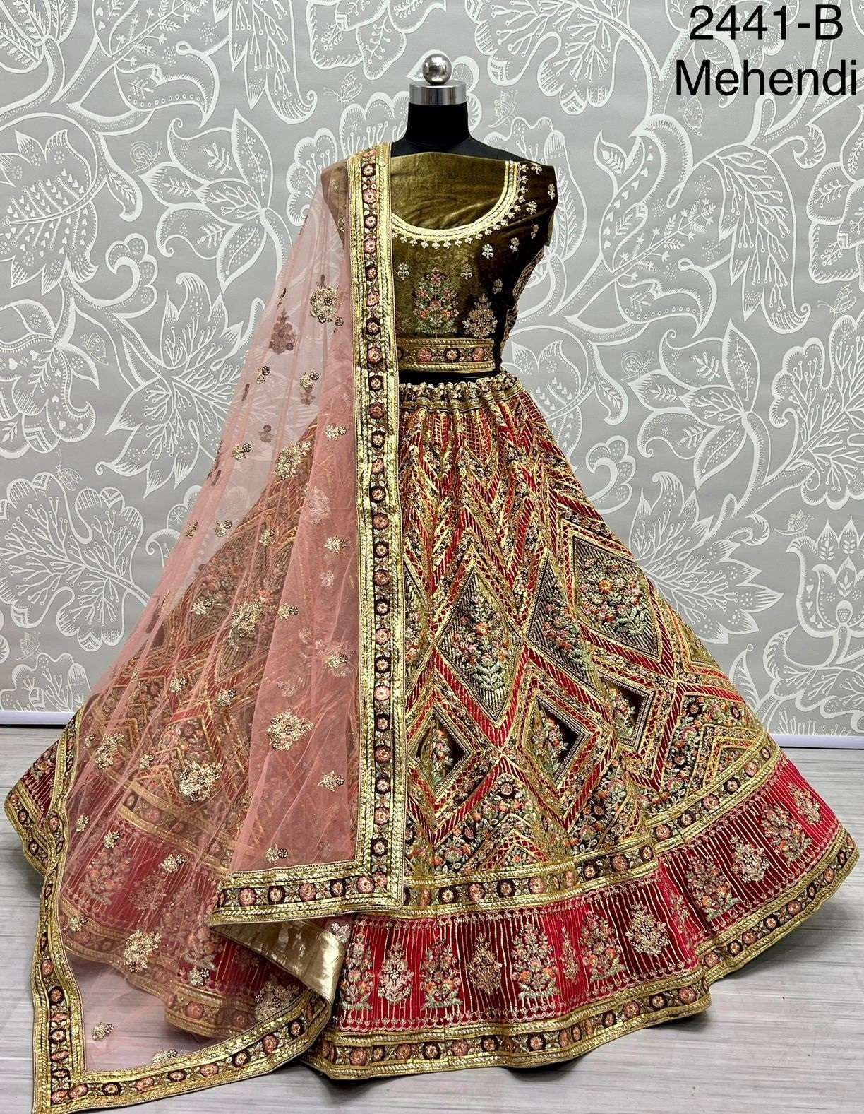 A-2441 COLOURS BY ASLIWHOLESALE HEAVY DESIGNER BRIDAL HEAVY LEHENGAS