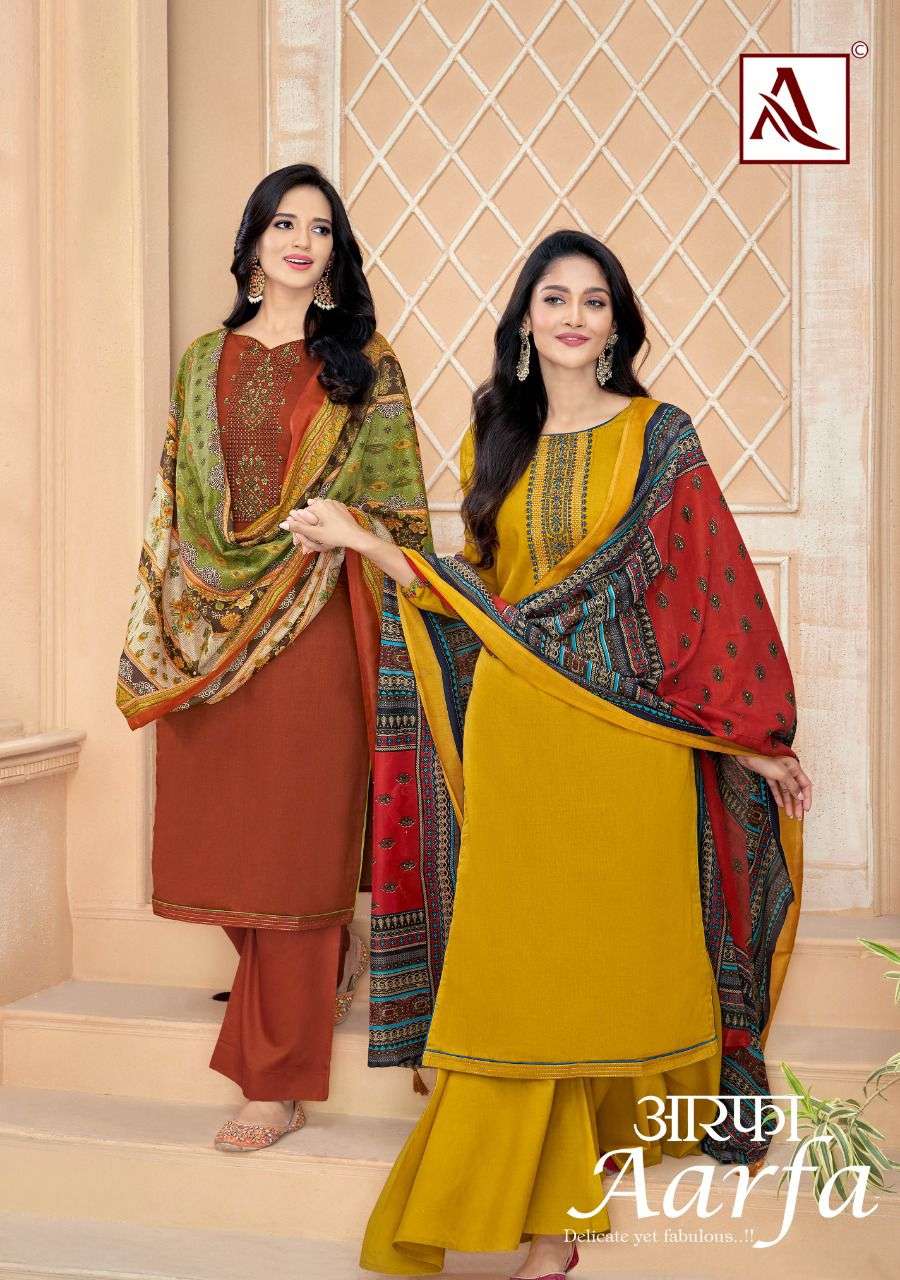 AARFA BY ALOK SUITS 961-001 TO 961-008 SERIES COTTON PRINTED DRESSES