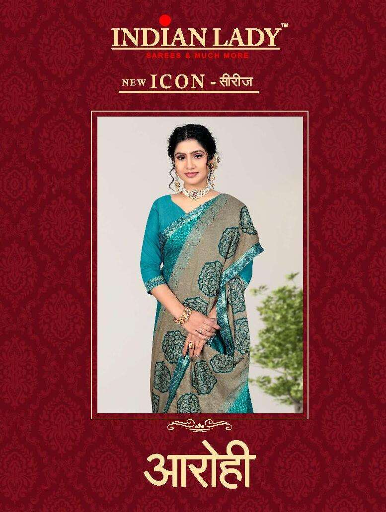 AAROHI BY INDIAN LADY DESIGNER CHIFFON FACNY PRINTED SAREES