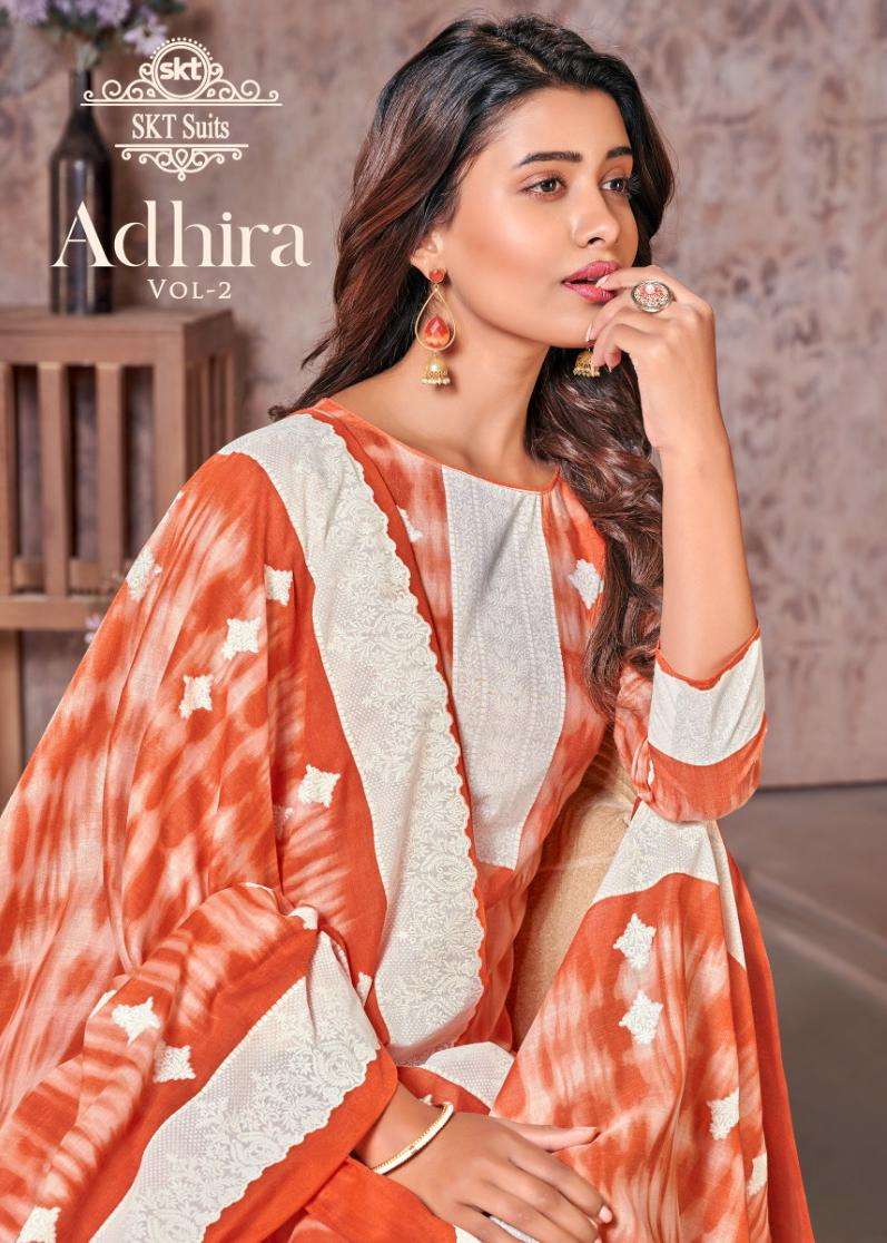 ADHIRA VOL-2 BY SKT SUITS 7501 TO 7508 SERIES COTTON PRINT DRESSES