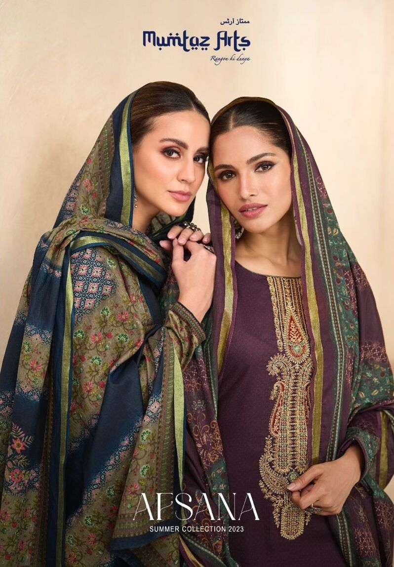 AFSANA BY MUMTAZ ARTS 14001 TO 14006 SERIES LAWN CAMBRIC DIGITAL PRINTED DRESSES