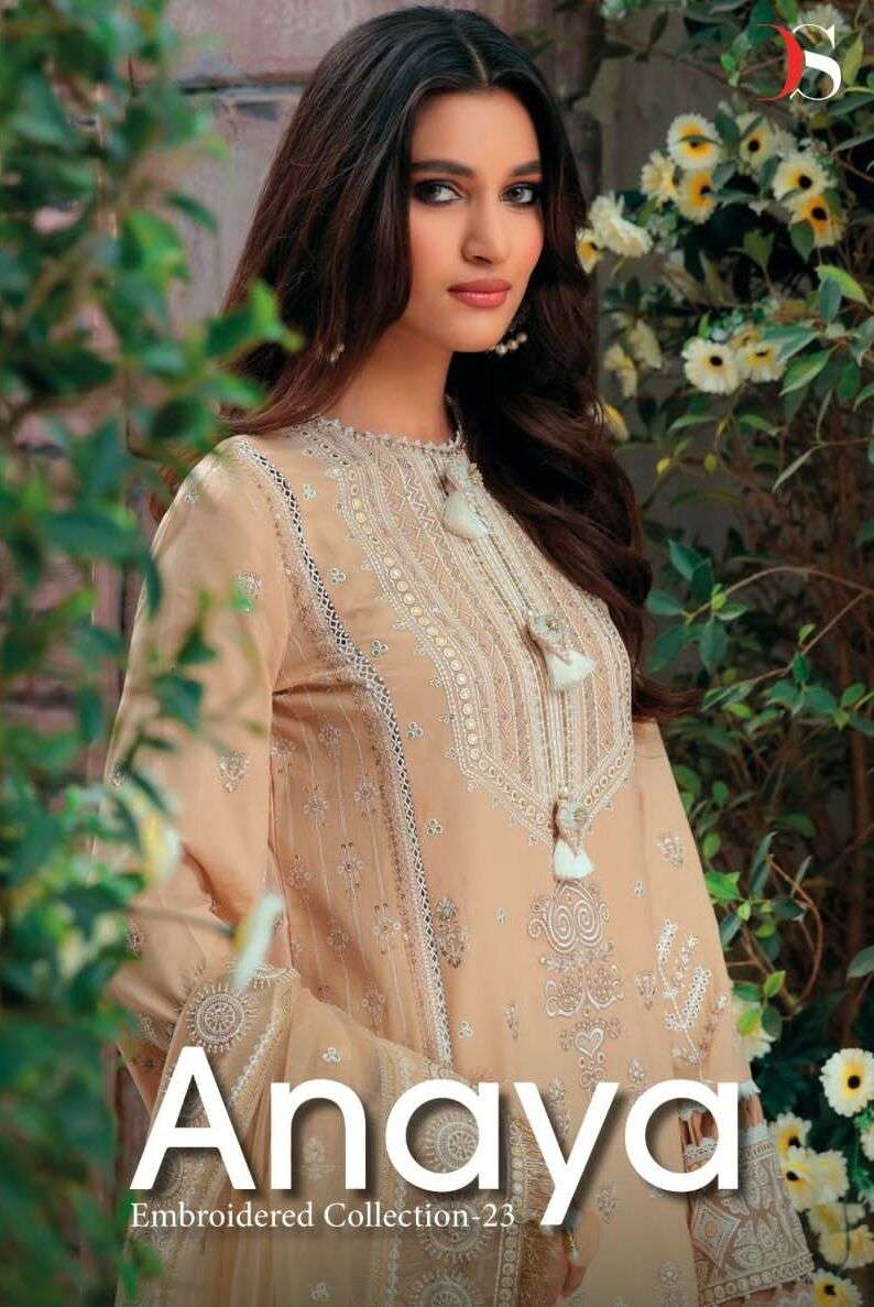 ANAYA EMBROIDERED COLLECTION VOL-23 BY DEEPSY SUITS 3021 TO 3026 SERIES PURE COTTON PAKISTANI DRESSES