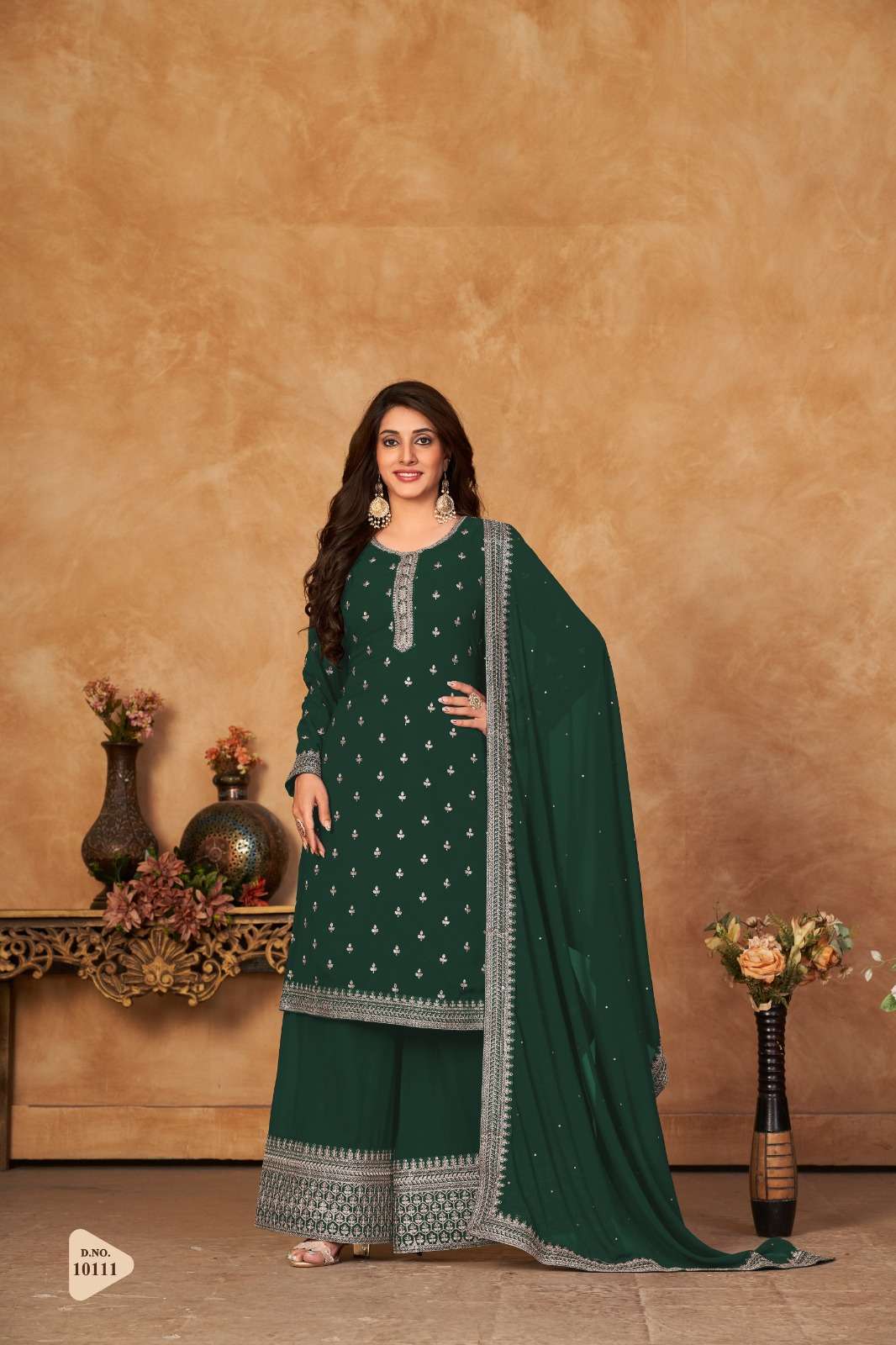 ANJUBAA VOL-11 BY TWISHA 10111 TO 10114 SERIES FAUX GEORGETTE WORK DRESSES