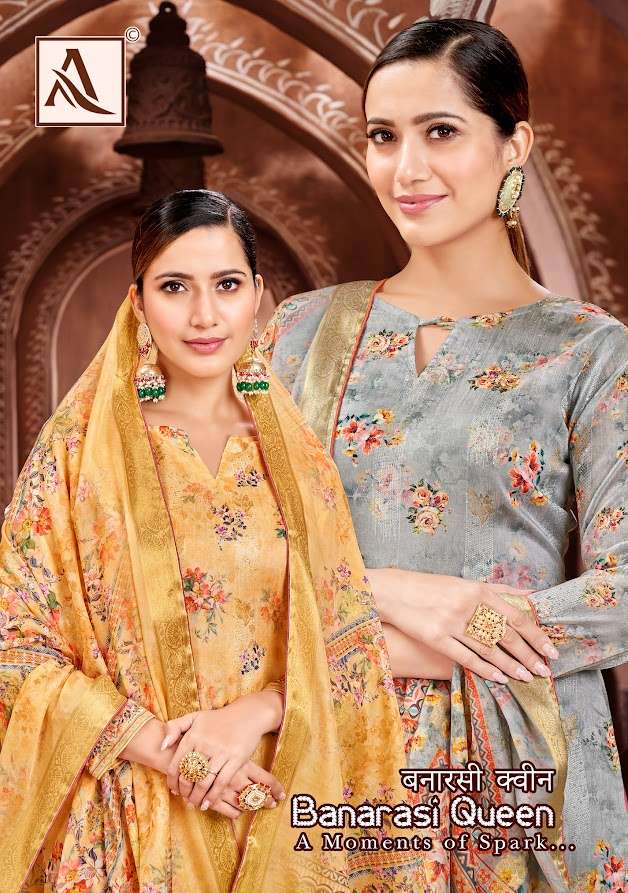 BANARASI QUEEN BY ALOK SUITS 1197-001 TO 1197-006 SERIES COTTON PRINTED DRESSES