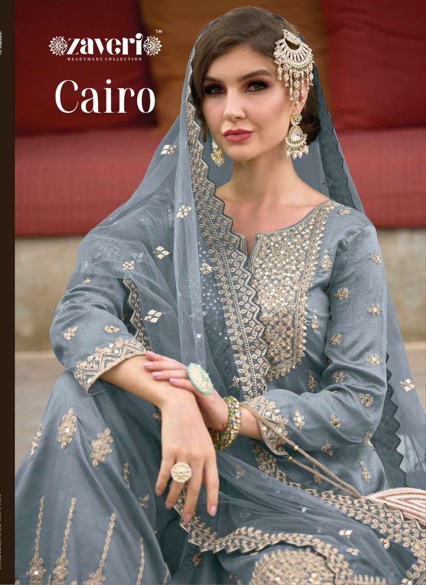 CAIRO BY ZAVERI 1117 TO 1120 SERIES SILK WORK STITCHED DRESSES