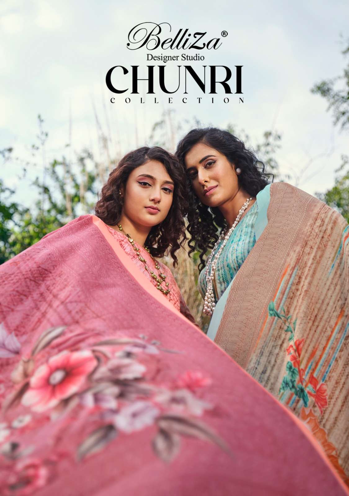 CHUNARI COLLETION BY BELLIZA 766-001 TO 766-010 SERIES COTTON EMBROIDERY DRESSES