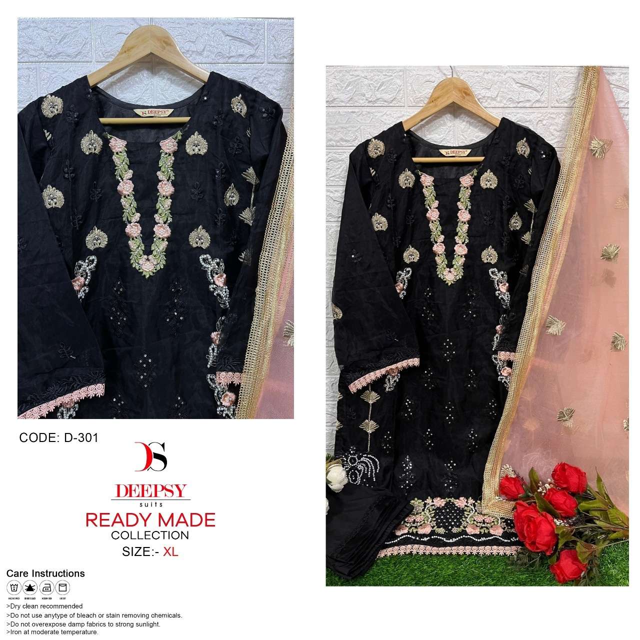 D-301 HIT DESIGN BY DEEPSY SUITS ORGANZA EMBROIDERY STITCHED PAKISTANI DRESSES