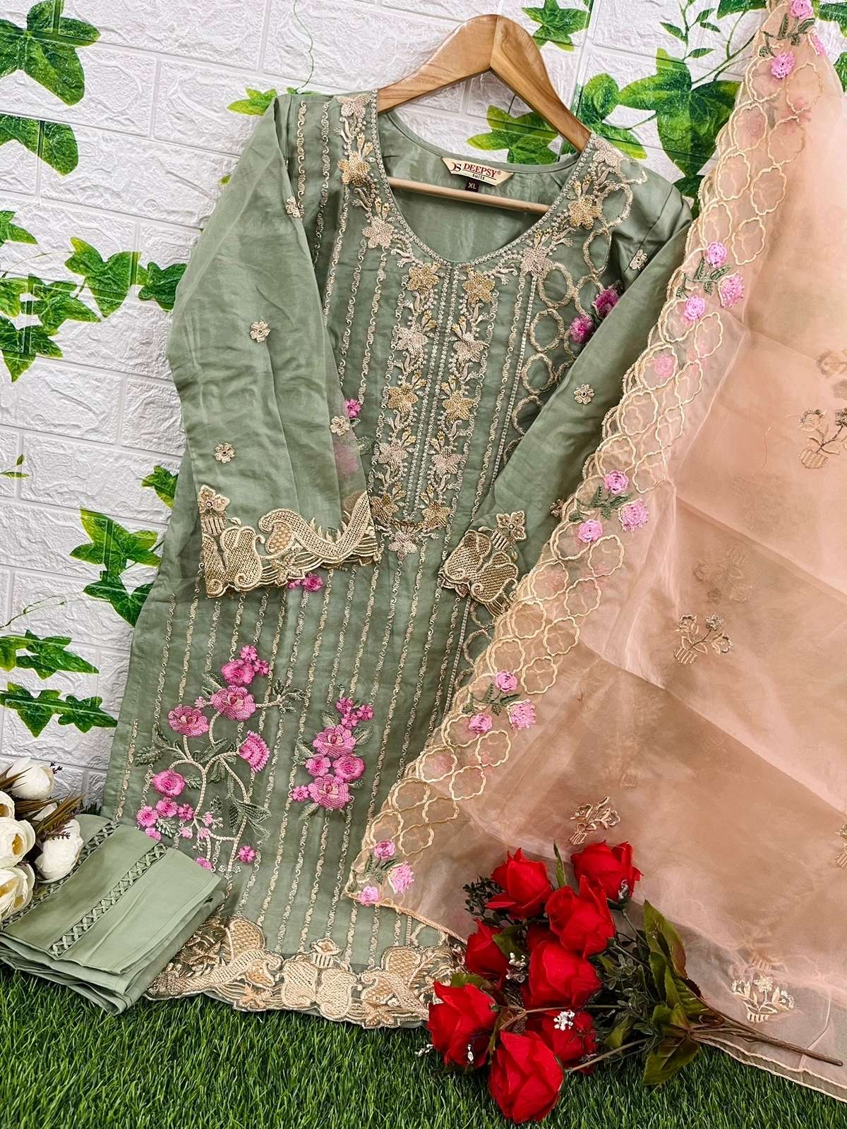 D-319 HIT DESIGN BY DEEPSY SUITS ORGANZA EMBROIDERY STITCHED PAKISTANI DRESSES