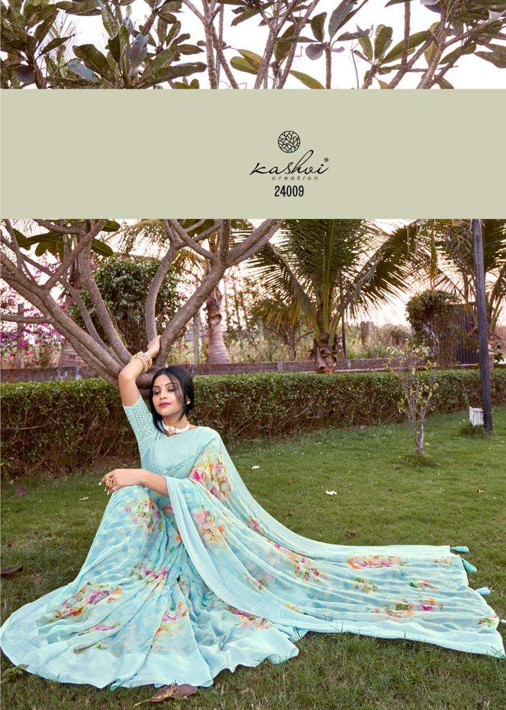 DASTOOR  BY KASHVI CREATION 24001 TO 24010 SERIES GEORGETTE PRINT SAREES