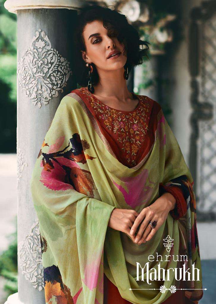 EHRUM MAHRUKH BY VARSHA 01 TO 04 SERIES PURE MUSLIN PRINTED DRESSES