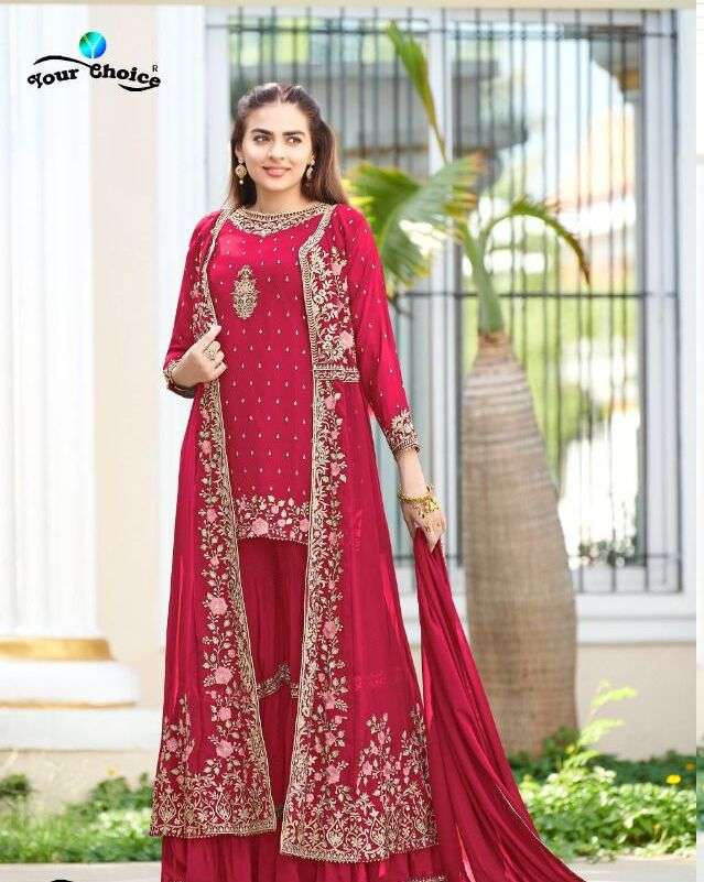 FASHIONISTA VOL-3 BY YOUR CHOICE 4439 TO 4444 SERIES GEORGETTE GHARARA SUITS