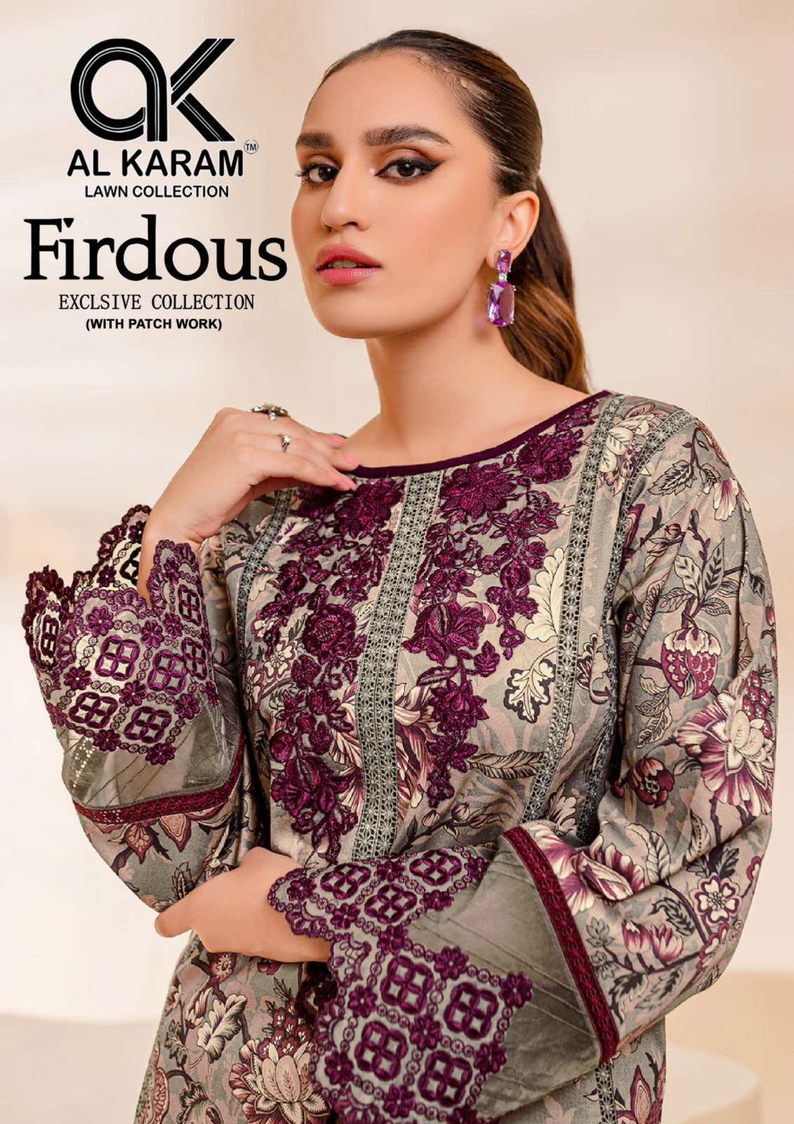 FIRDOUS EXCLUSIVE COLLECTION BY AL KARAM 1001 TO 1005 SERIES COTTON DRESSES