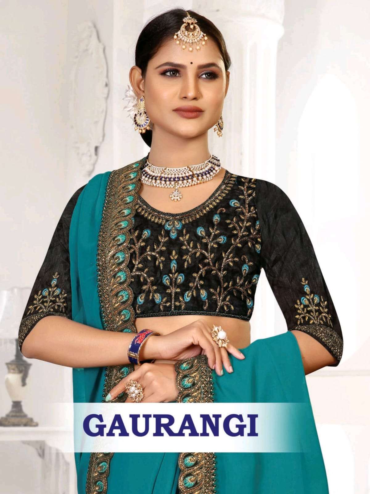 GAURANGI  BY RONISHA FASHION DESIGNER GEORGETTE WORK FANCY SAREES