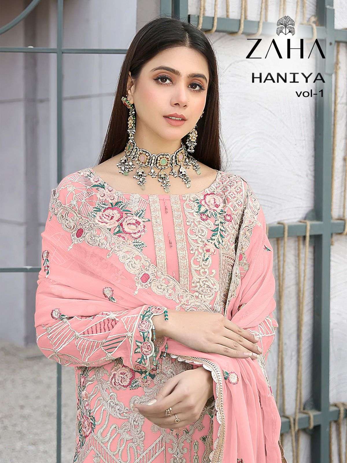 HANIYA BY ZAHA 10128-A TO 10128-D SERIES GEORGETTE PAKISTANI DRESSES