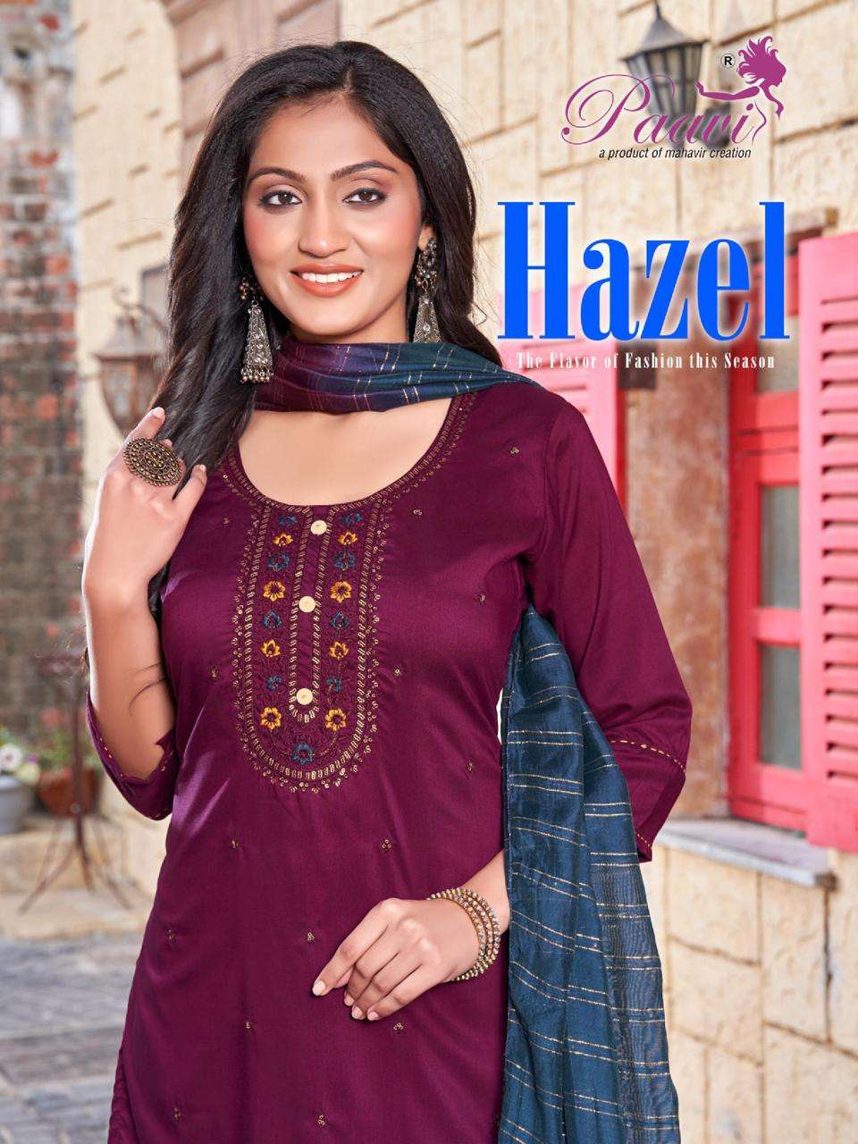 HAZEL BY PAAVI 1001 TO 1008 SERIES RAYON PRINT KURTIS