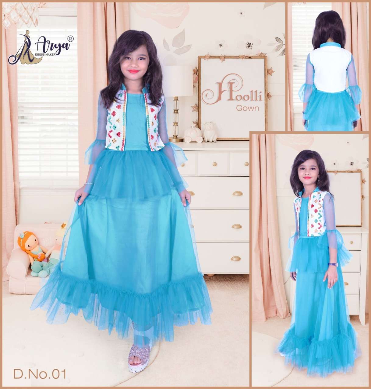 HOOLLI BY ARYA DRESS MAKER 01 TO 06 SERIES FANCY COTTON GOWNS