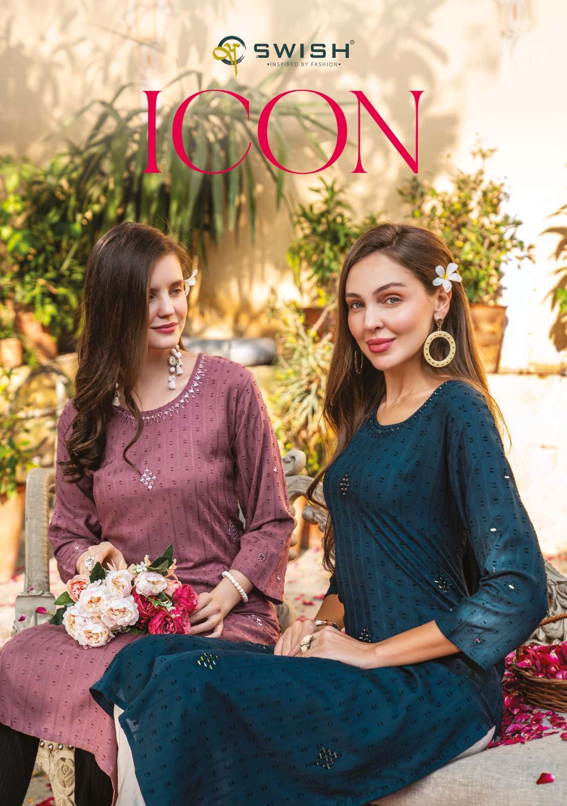 ICON BY SWISH 101 TO 106 SERIES COTTON JACQURAD KURTIS