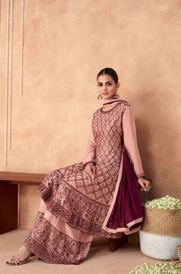 IZHAAR BY GULKAYRA 7190 TO 7194 SERIES GEORGETTE SHARARA STITCHED DRESES