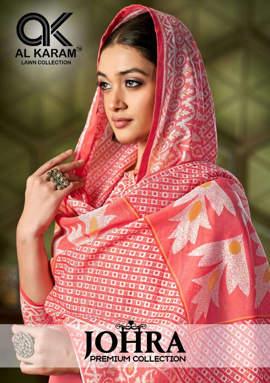 JOHRA PREMIUM COLLECTION BY AL KARAM 1001 TO 1010 COTTON PRINT DRESSES