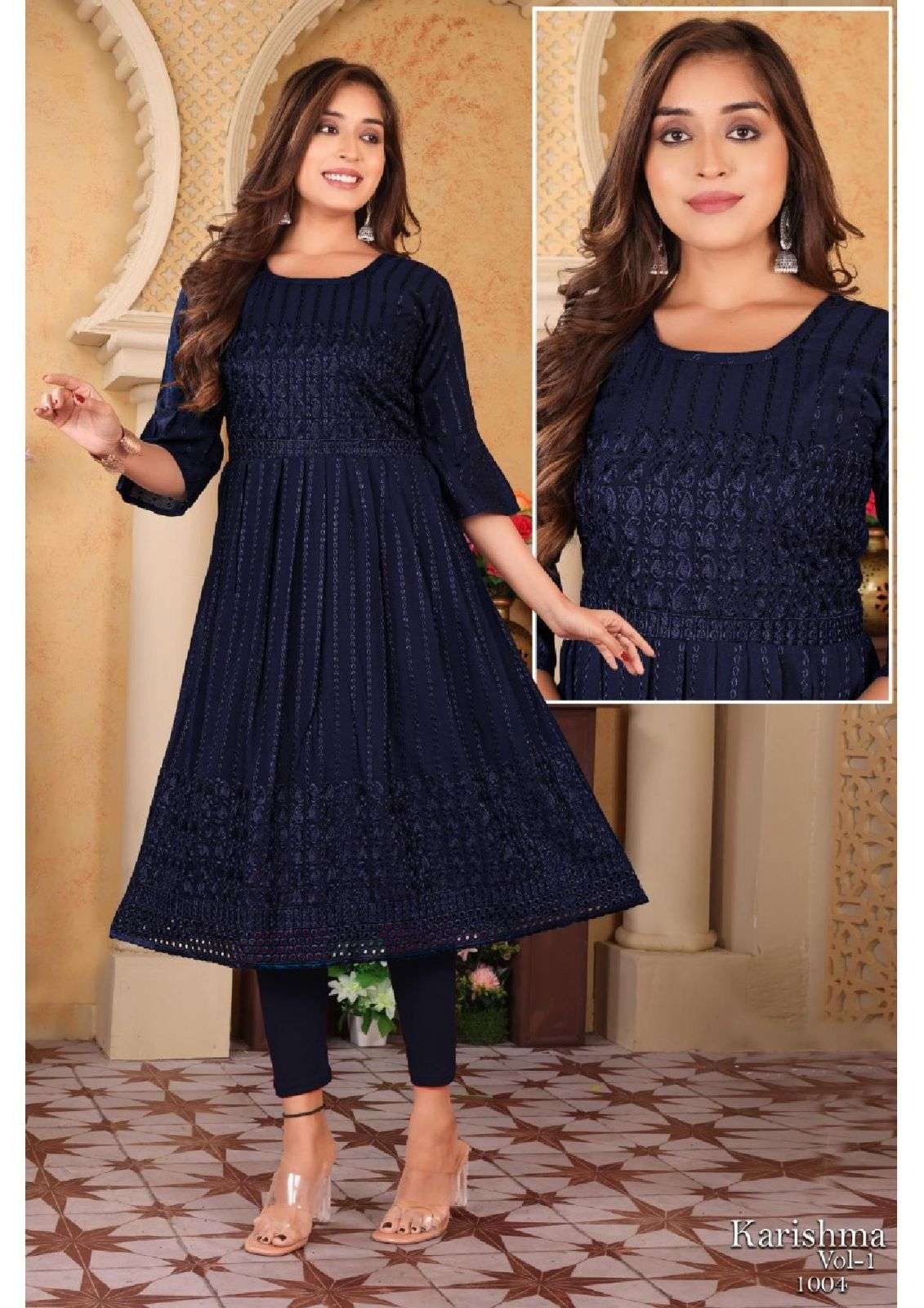 KARISHMA VOL-1 BY ASLIWHOLESALE RAYON STITCHED DRESSES