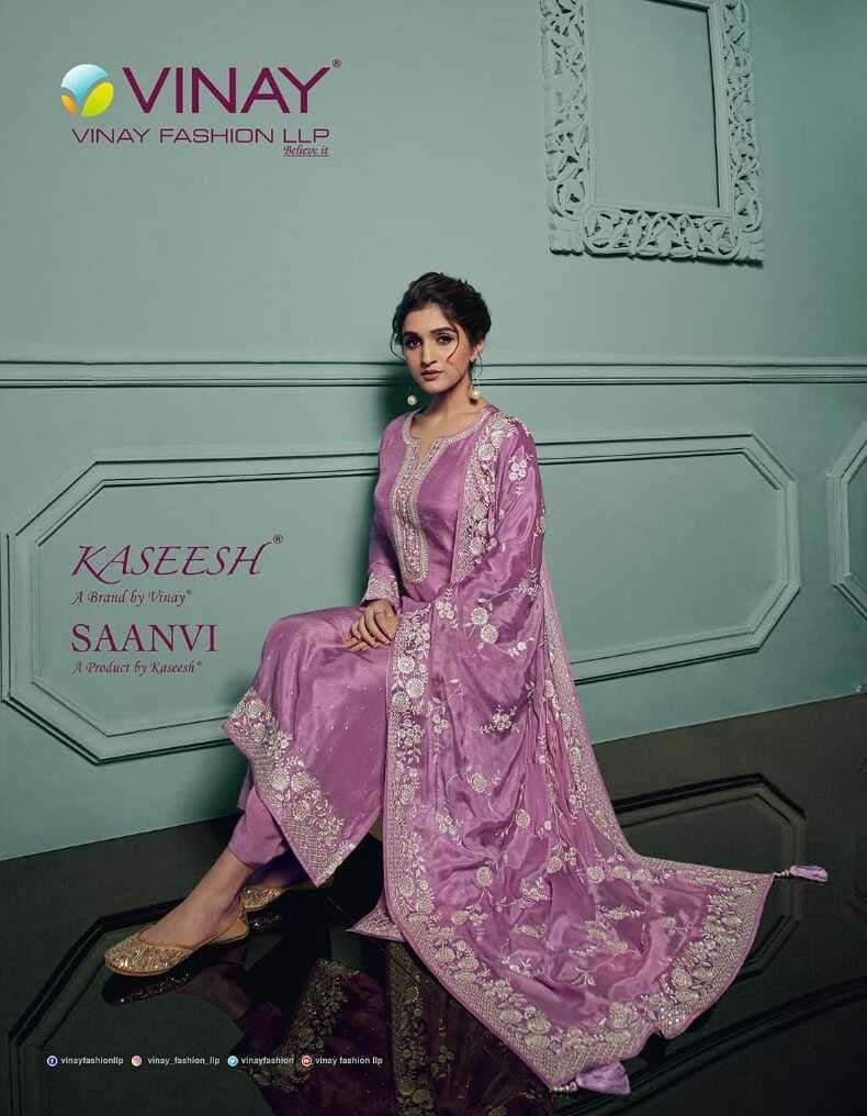 KASEESH SAANVI BY VINAY FASHION 63331 TO 63338 SERIES DOLA JACQUARD DRESSES