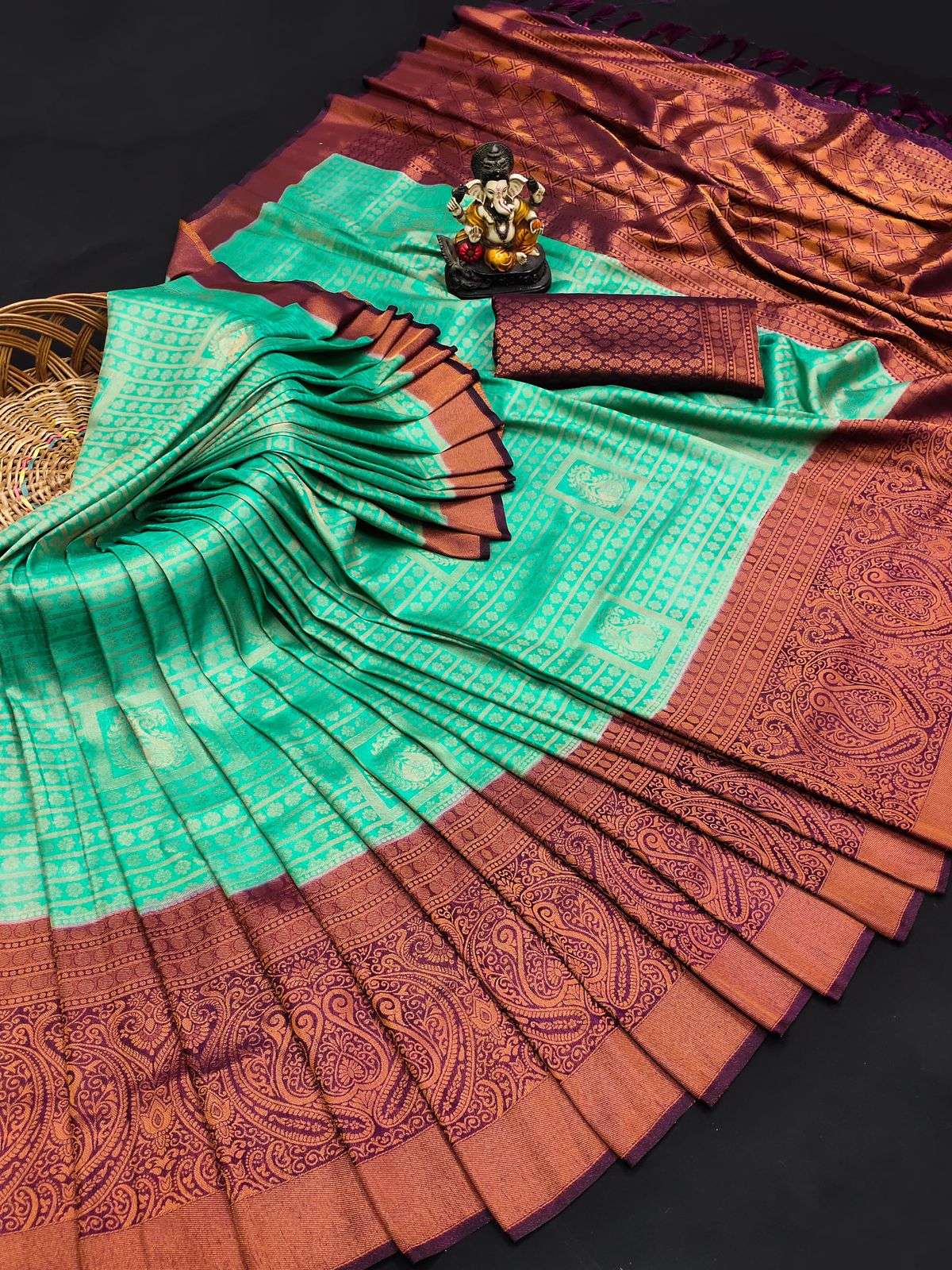 KASTURI BY ASLIWHOLESALE FANCY SILK DESIGNER SAREE