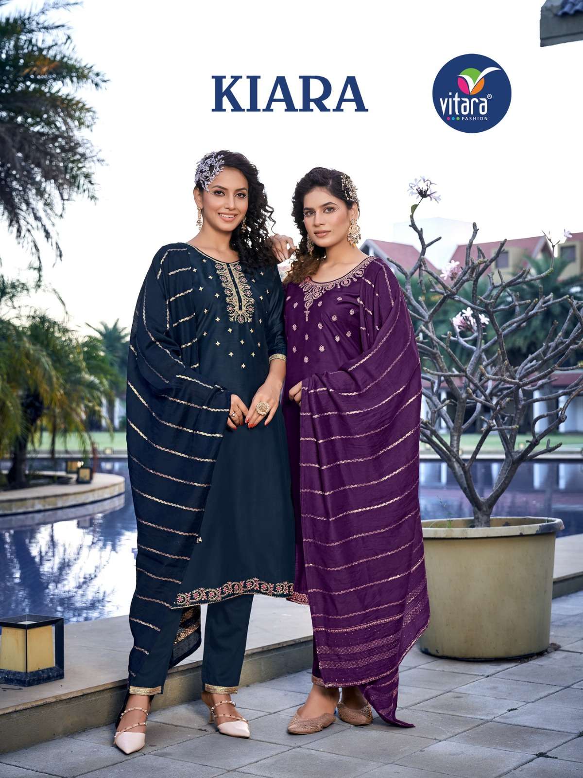 KIARA BY VITARA FASHION 1001 TO 1004 SERIES DELTA SILK STITCHED DRESSES