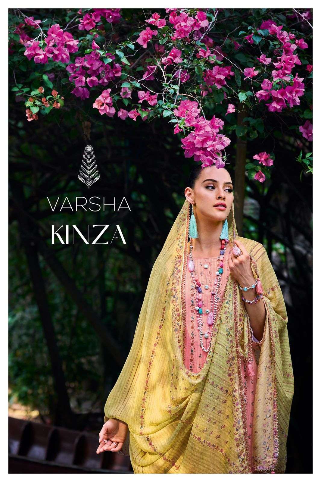 KINZA BY VARSHA 01 TO 04 SERIES VISCOSE MUSLIN WORK DRESSES